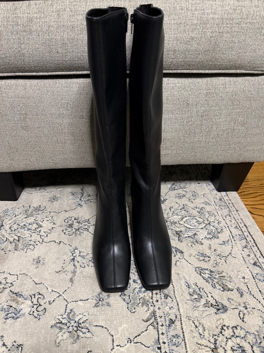 Jeffrey Campbell Checkmate Knee High Boot Black - Picture 5 of 10